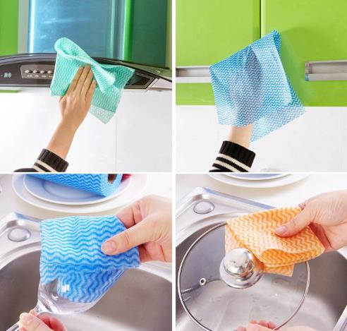 Non-woven Kitchen Cleaning Cloth Disposable Eco-friendly Rags Wiping Pad Furniture Kitchenware Cleaning