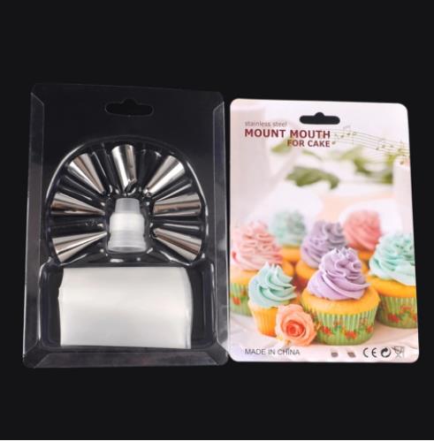 1 conjunto de boca para decoração de bolo, 9 peças, conjunto de pastelaria, bico para assar bolo, espremer creme, biscoitos, ferramentas de decoração, conjuntos de pontas de decoração